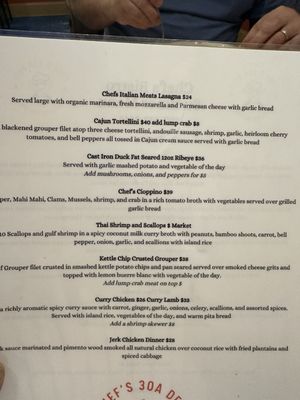 Menu photo 1 Chef’s Bistro 30A Santa Rosa Beach, FL Menu photo 1 Chef’s Bistro 30A Santa Rosa Beach, FL