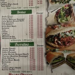 Boyos Market and Taqueria - Menu