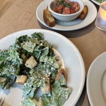 Carmine's on McGregor Square - Caesar salad and bruschetta - Italian Near Me - Denver, Colorado