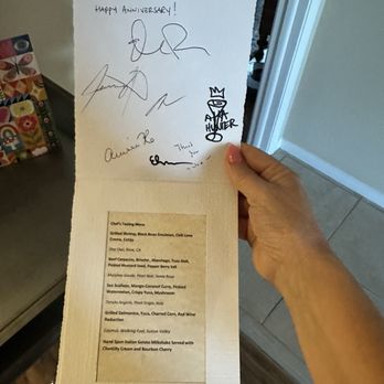 Brix 33 Fine Dining - Signed copy of the tasting menu - New American Near Me - New Port Richey, Florida Brix 33 Fine Dining - Signed copy of the tasting menu - New American Near Me - New Port Richey, Florida