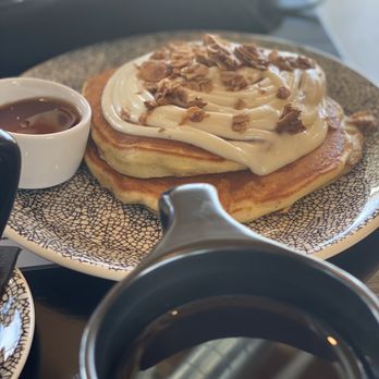 MudPenny - Cinnamon Roll pancakes- teen loved them! - New American Near Me - Ada, Michigan