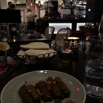 Leila - Grape wraps, pitas and view of the bar. - Lebanese Near Me - Detroit, Michigan Leila - Grape wraps, pitas and view of the bar. - Lebanese Near Me - Detroit, Michigan