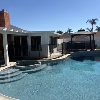 Nathans Pool Fence - 50 foot fence with 2 gates - Fences & Gates Near Me - Brea, California