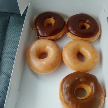 Krispy Kreme - Chocolate, traditional and maple glazed. I ate one before taking the pic. Couldn't resist! - Donuts Near Me - Columbus, Ohio