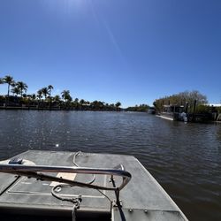 Captain Jack's Airboat Tours - On the airboat idling to the mangrove tunnel.