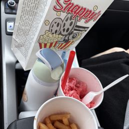 Fries and icee!