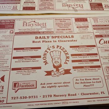 Monty's Pizza - Pizza Near Me - Clearwater, Florida Monty's Pizza - Pizza Near Me - Clearwater, Florida