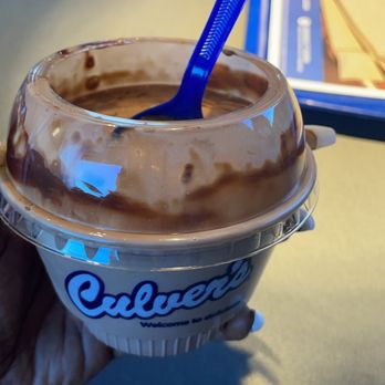 Culver's - Chocolate Ice Cream with Fudge and Almonds - Burgers Near Me - Hoover, Alabama