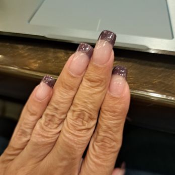 Spa Pro Nail - Deep purple square round long - Nail Salons Near Me - Cedar Park, Texas