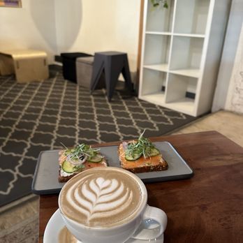 Corridor Flow - I've latte and lox on multigrain bread - Coffee & Tea Near Me - Lomita, California