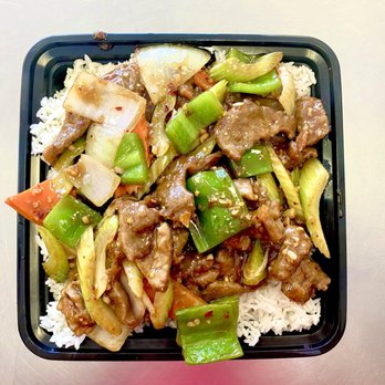 Cafe China - Mongolian Beef Rice Plate - Chinese Near Me - South Gate, California Cafe China - Mongolian Beef Rice Plate - Chinese Near Me - South Gate, California