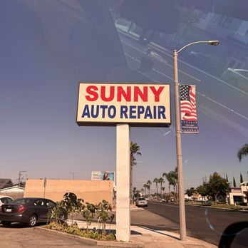 Sunny Auto Repair - Shop sign from street - Auto Repair Near Me - Westminster, California Sunny Auto Repair - Shop sign from street - Auto Repair Near Me - Westminster, California