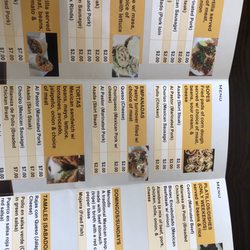 Panaderia y Taqueria La Espiga - Menu