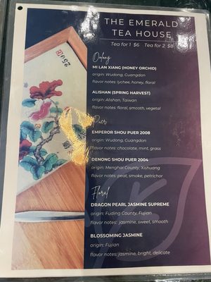 Menu photo 1 The Emerald Tea House Jacksonville, FL