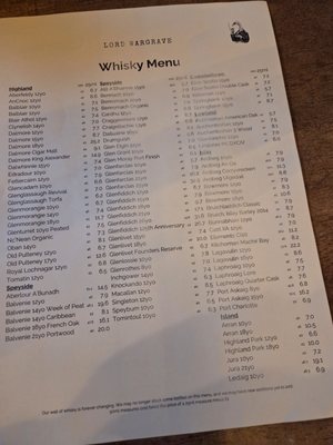 Menu photo 3 Lord Wargrave London, XGL