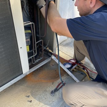BIG H & A - Art measuring pressure and figuring out if we needed more refrigerant. - Heating & Air Conditioning/HVAC Near Me BIG H & A - Art measuring pressure and figuring out if we needed more refrigerant. - Heating & Air Conditioning/HVAC Near Me