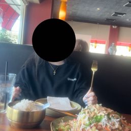 My friend that was so excited to eat the Chinese Chicken Salad, AMAZING!! My friend that was so excited to eat the Chinese Chicken Salad, AMAZING!!