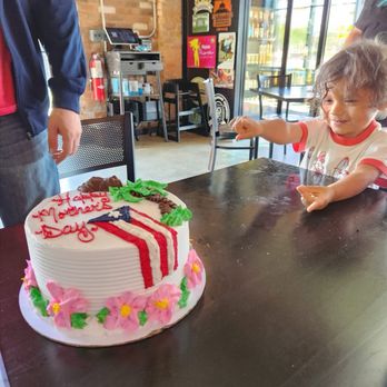 Amy Cakes - Little man's reaction to the cake was pretty funny! He sure was on an energy kick after a "toddler slice" of cake! - Bakeries Near Me - Waterford Township, Michigan Amy Cakes - Little man's reaction to the cake was pretty funny! He sure was on an energy kick after a "toddler slice" of cake! - Bakeries Near Me - Waterford Township, Michigan
