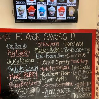 Mustache Mike's - The flavors available 10.2021 - Desserts Near Me - Placentia, California Mustache Mike's - The flavors available 10.2021 - Desserts Near Me - Placentia, California