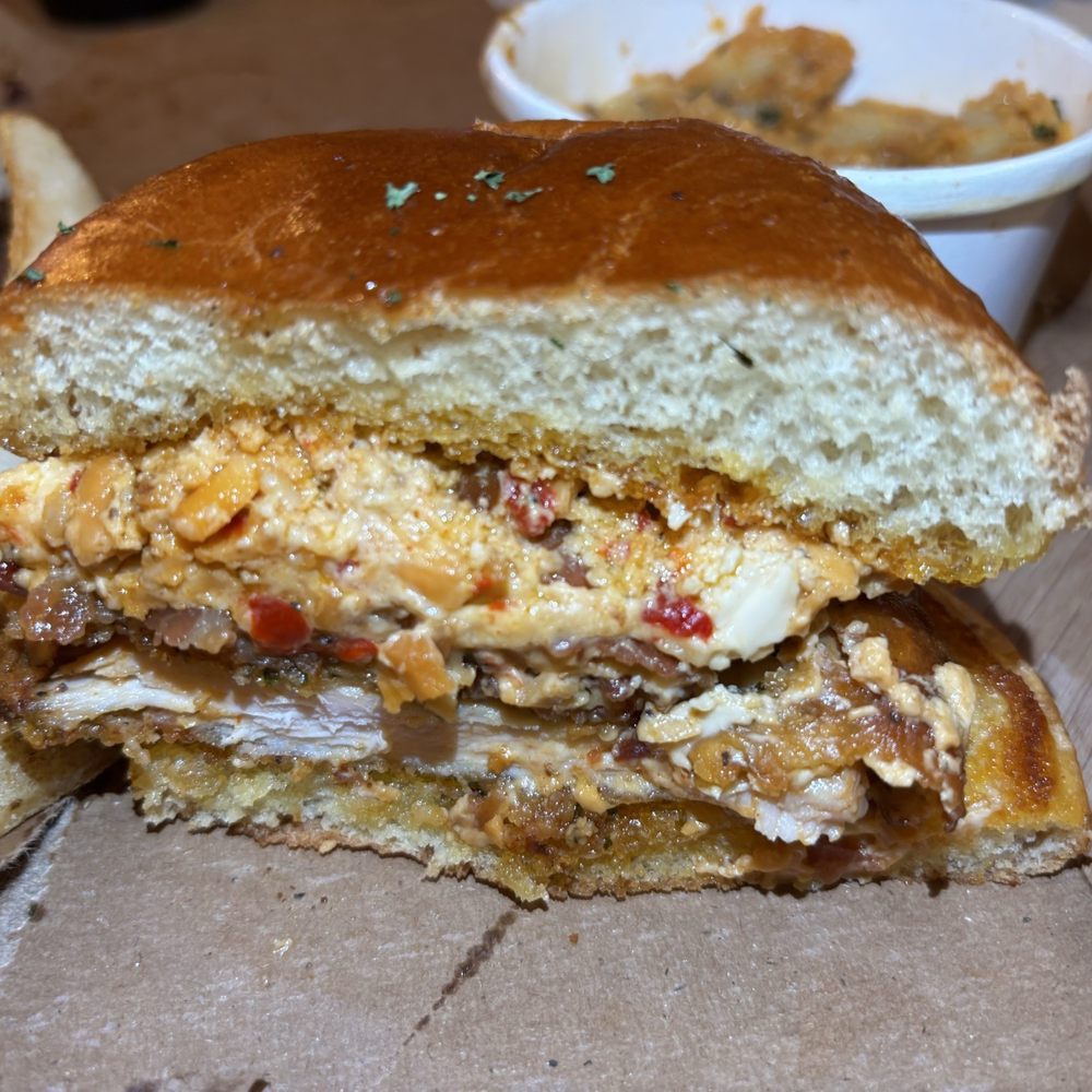 Discourse Eatery - Fried Chicken Sandwich Pimento Crisp. Fantastic! - Southern Near Me - Atlanta, Georgia Discourse Eatery - Fried Chicken Sandwich Pimento Crisp. Fantastic! - Southern Near Me - Atlanta, Georgia