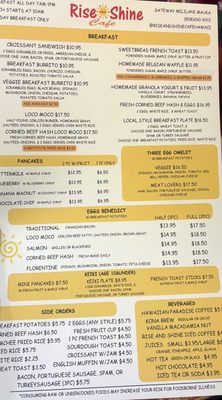 Menu photo 7 Rise and Shine Cafe Mililani, HI