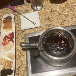 The Melting Pot - Charlottesville - It's a chocolate fondue with fire. Great experience