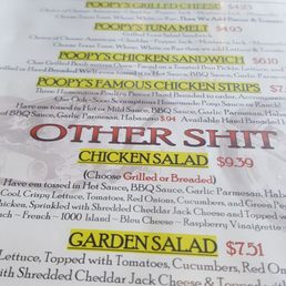 Great menu Great menu