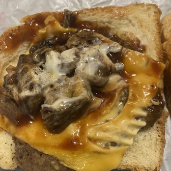 Checkers - Hamburger and chopped prime rib with cheese, pickles, onions, mayonnaise, and ketchup. - Fast Food Near Me - Inverness, Florida