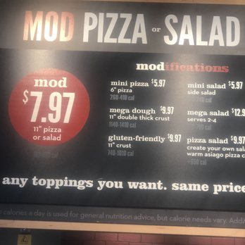 MOD Pizza - Menu - Pizza Near Me - Orlando, Florida