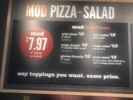 Menu photo 7 MOD Pizza Orlando, FL