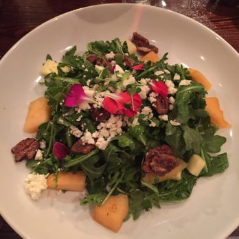 Farmer's Table - farmers salad made with arugula and edible flowers, fruit and I think candied walnuts. It was good - New American Near Me - La Mesa, California Farmer's Table - farmers salad made with arugula and edible flowers, fruit and I think candied walnuts. It was good - New American Near Me - La Mesa, California