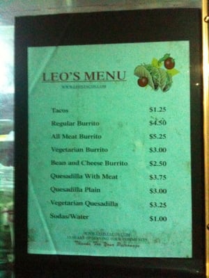 Menu photo 7 Leo's Tacos Los Angeles, CA