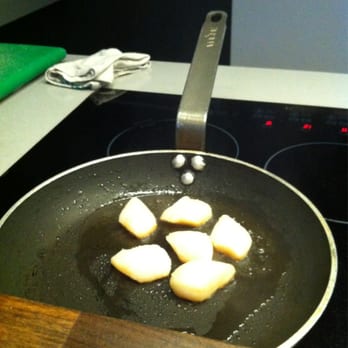 Sat Bains - Scallops being seared - French Near Me - Nottingham, NGM