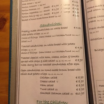 The Bridge Bar & Mooring Restaurant - Menu - Irish Near Me - Portmagee, Kentucky