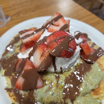 Penny Ann’s Cafe - Heavenly hot cakes with the strawberry Dubai chocolate topping. - Breakfast & Brunch Near Me - West Bountiful, Utah Penny Ann’s Cafe - Heavenly hot cakes with the strawberry Dubai chocolate topping. - Breakfast & Brunch Near Me - West Bountiful, Utah