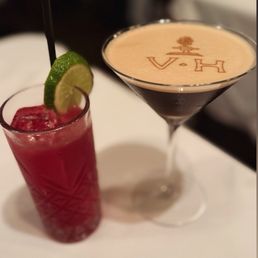 Tequila cocktail and espresso martini