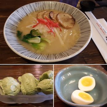 Tamashii Red - Chasyu ramen with soft-boiled egg (an extra $1.50) and green tea ice cream! - Ramen Near Me - Forest Hills, New York Tamashii Red - Chasyu ramen with soft-boiled egg (an extra $1.50) and green tea ice cream! - Ramen Near Me - Forest Hills, New York