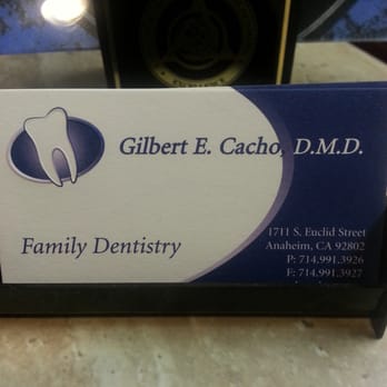 Gilbert E Cacho, DMD - Business card - General Dentistry Near Me - Anaheim, California