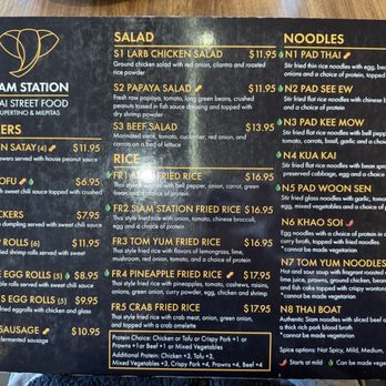 Siam Station - Menu (6/1/26) - Thai Near Me - Milpitas, California Siam Station - Menu (6/1/26) - Thai Near Me - Milpitas, California