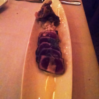 Michael Mina - SEAWEED & PEPPER CRUSTED AHI TUNA
BAMBOO RICE, GINGER VINAIGRETTE - New American Near Me - Las Vegas, Nevada Michael Mina - SEAWEED & PEPPER CRUSTED AHI TUNA
BAMBOO RICE, GINGER VINAIGRETTE - New American Near Me - Las Vegas, Nevada