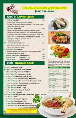 Menu photo 5 Hot As Pho Seattle, WA Menu photo 5 Hot As Pho Seattle, WA