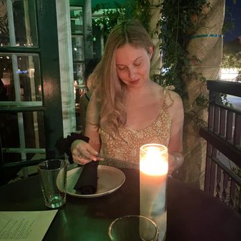 Checker Hall - my super hot girlfriend perusing the menu... ON THE BALCONY. - Mediterranean Near Me - Los Angeles, California Checker Hall - my super hot girlfriend perusing the menu... ON THE BALCONY. - Mediterranean Near Me - Los Angeles, California