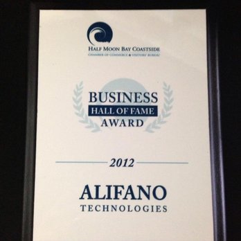 Alifano Technologies - Small Business of the year and Hall of Fame winner in 2012. - Computers Near Me - Half Moon Bay, California Alifano Technologies - Small Business of the year and Hall of Fame winner in 2012. - Computers Near Me - Half Moon Bay, California