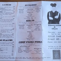 Yours Mine & Ours - Menu
