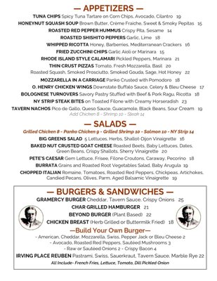 Menu photo 1 Pete's Tavern New York, NY