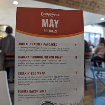 CanopyRoad Café - May specials - Breakfast & Brunch Near Me - Saint Johns, Florida CanopyRoad Café - May specials - Breakfast & Brunch Near Me - Saint Johns, Florida