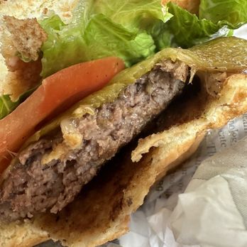 Lucy's Burgers - Ordered medium, add onions... no onions and this is not medium! - Hot Dogs Near Me - Flagstaff, Arizona