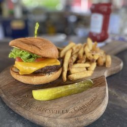 Margaritaville - Cheese burger and fries