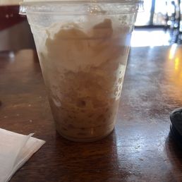 Cup is mostly ice Cup is mostly ice