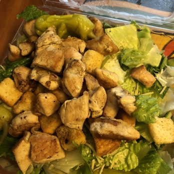 Hillside Grill - Caesar salad with chicken. Huge and fabulous! - Greek Near Me - Northborough, Massachusetts